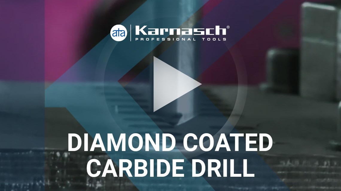 Diamond Coated Solid Carbide drill for CFK/GFK, Multi-directional