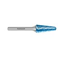 Rotary Burr, KEL, Ball Nosed Cone, HP6 Cut, Blue-Tec Coated Alternative Image