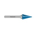 Rotary Burr, SKM, Cone, HP6 Cut, Blue-Tec Coated Alternative Image