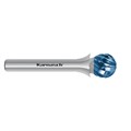 Hartmetall-Frässtift, KUD, Kugel, HP-8-VERZAHNUNG, Blue-Tec beschichtet anderes Bild