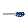 Rotary Burr, TRE, Oval, HP8 Cut, Blue-Tec Coated Alternative Image