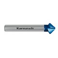 HSS-XE Blue-Tec Coated Countersink, DIN 335, Type C, 90 Degree, 3 Flat Sided Shank, Rapid Cut Alternative Image