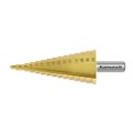 Step drills CBN ground, Tin-Gold Coated,straight fluted with split point, 2 cutting edges Alternative Image