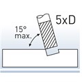 Solid Carbide 180 Degree Shallow Drill for Aluminium, Internal Cooling Alternative Image
