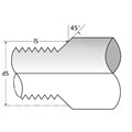Diamond Coated Solid Carbide Thread Milling Cutter, 30 Degree Spiral for Internal Threads, 90 Degree Countersink Alternative Image