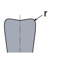 Solid carbide miniature end mill, corner radius, internal cooling holes, 4mm Shank Alternative Image