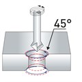 Burr Remover, Forward/Backward Removal, Extra Long, 45 Degree Alternative Image