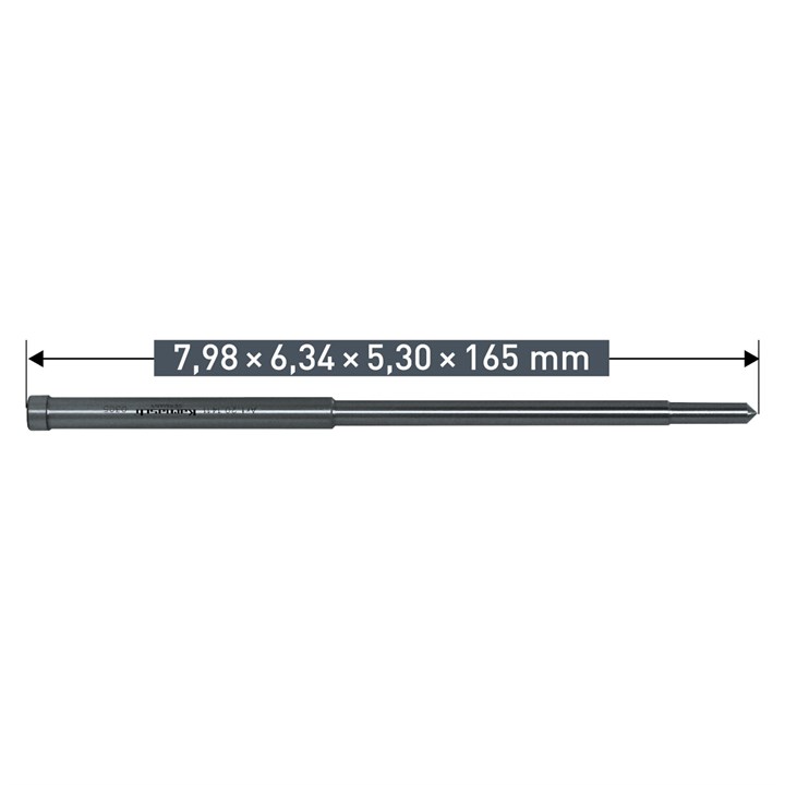 Ejector pin 7.98mm x 6.34mm x 5,30 x 165mm