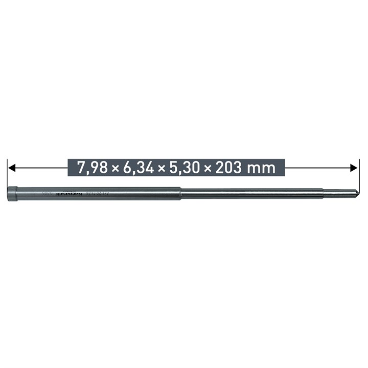 Ejector pin 7.98mm x 6.34mm x 5,30 x 203mm