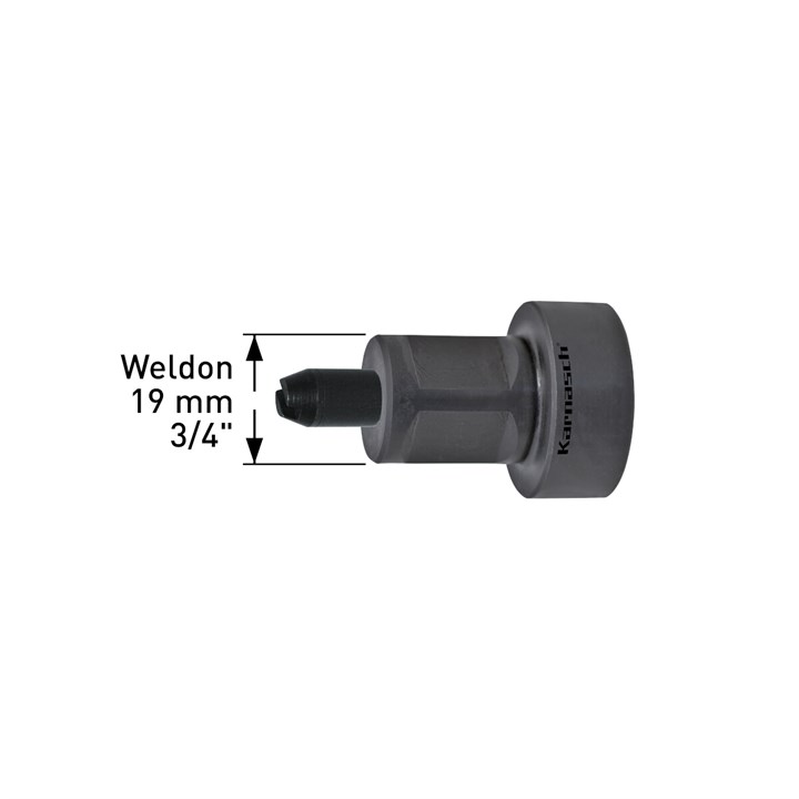 Adapter mit Bolzen Weldon 19mm 3/4 Inch, Durchmesser 6-12mm