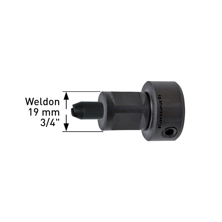 Adapter mit Bolzen Weldon 19mm 3/4 Inch, Durchmesser 13-16mm