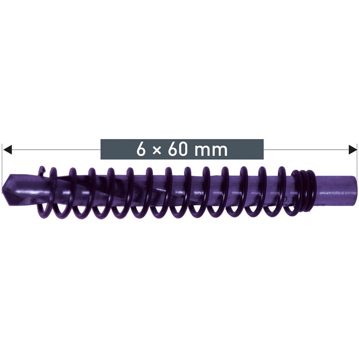6mm x 60mm Coated Center Drill with Spring