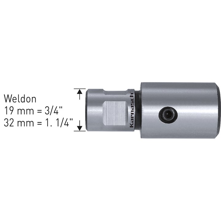 Tapping Adapter with Weldon Shank 19/32mm