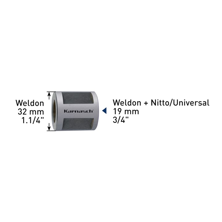 Adapter, Weldon 32mm, 1 1/4 Inch to Weldon 19mm, 3/4 Inch