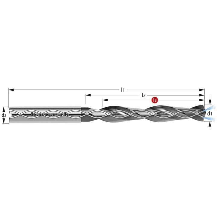 Diamond Coated Solid Carbide High Performance Twist Drill, Internal Cooling