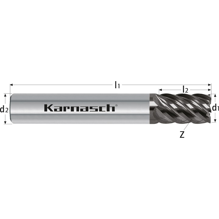 Solid Carbide End Mill HSC, Long, Superfinish