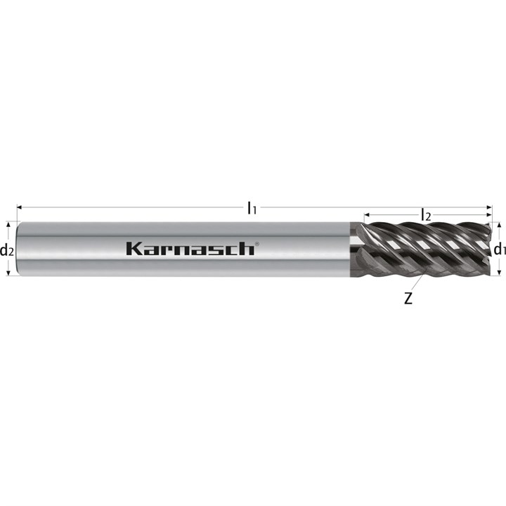 Solid Carbide End Mill HSC, Extra Long, Superfinish