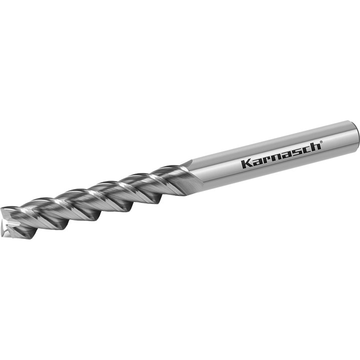 Solid carbide end mill, long
