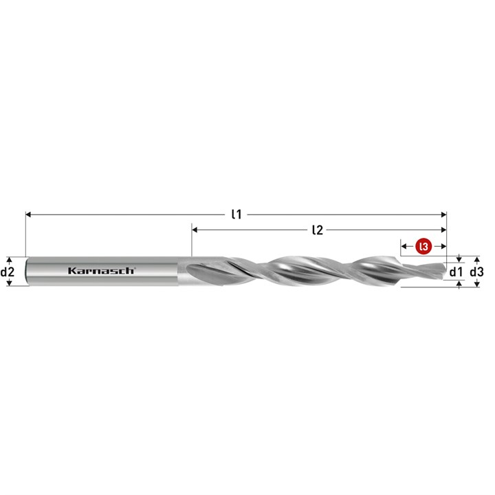 HSS-XE Mehrfasen-Stufenbohrer DIN 8374, 90 Grad, Gutegrad fein für Durchgangsloch