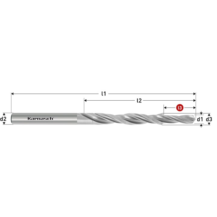 HSS-XE Mehrfasen-Stufenbohrer DIN 8378, für Kernloch, 90 Grad Ansenkung