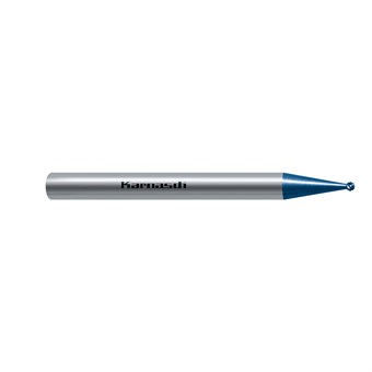 D1= 1mm D2= 3mm L1= 38mm L2= 1mm Kugel, KUD, D, SD Burrs BLUE-TEC-beschichtet Mini-Frässtift, Universalverzahnung