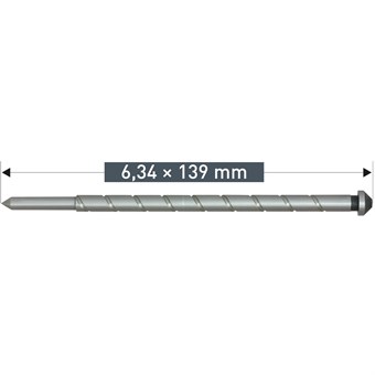 Ejector pin 6.34mm x 139mm - Pack of 2