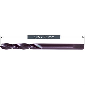 Zentrierbohrer 6,35x95 mm für Aufnahmehalter