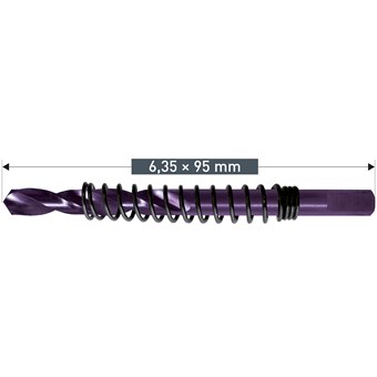 6.35mm x 95mm Center Drill with Spring for Allround 60 Eco