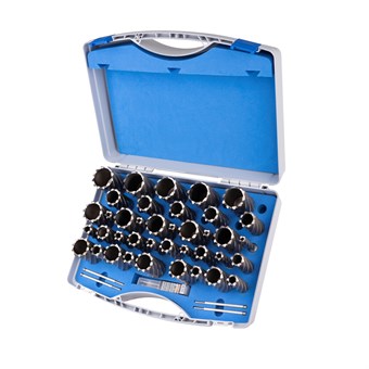 39 Piece Set, HSS-XE Annular Cutters, Weldon Shank, Drill Depth 50mm, Silver Line