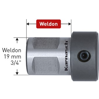 Adapter Weldon 19 mm für HM-Lochsägen 3/4" 