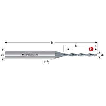 Diamond Coated Solid Carbide drill for CFK/GFK, Multi-directional