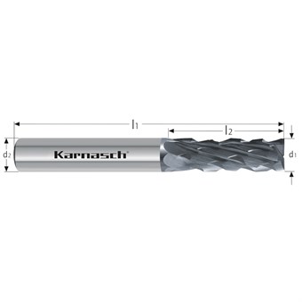 Solid Carbide Router, Circumference and Head Milling Cutter, Right-hand Twist Drawing Cut