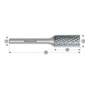 Rotary Burr, ZYB, without End Cut, HP6 Cut, Uncoated