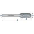 Rotary Burr, WRC, Ball Nosed Cylinder, HP4 Cut, Uncoated