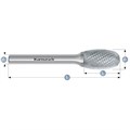 Rotary Burr, TRE, Oval, HP4 Cut, Uncoated