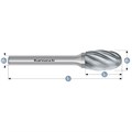 Rotary Burr, TRE, Oval, HP7 Cut, Uncoated