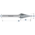 Rotary Burr, SKM, Cone, HP2 Cut, Uncoated