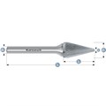 Hartmetall-Frässtift, SKM, Spitzkugel, HP-5-VERZAHNUNG, unbeschichtet