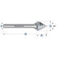 Rotary Burr, KSJ, Countersink 60 Degree, HP3 Cut, Uncoated