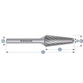 Rotary Burr, KEL, Ball Nosed Cone, HP9 Inox Cut, Uncoated