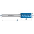 Rotary Burr, ZYB, with End Cut, HP4 Cut, Blue-Tec Coated