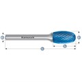 Hartmetall-Frässtift, TRE, Tropfen, HP-4-VERZAHNUNG, BLUE-TEC-beschichtet