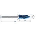 Rotary Burr, Combi + Curve, KSJ + Countersink 60 Degree, Blue-tec coated