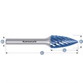 Hartmetall-Frässtift, SPG, Spitzbogen, HP-8-VERZAHNUNG, BLUE-TEC-beschichtet