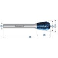 Rotary Burr, Combi + Form, WRC + WKN, ball nosed cylinder + inverted cone, Blue-tec coated