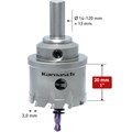 Hartmetall-bestückte Lochsäge Power Max 20 Heavy Duty, Nutzlänge 30 mm