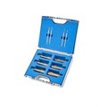 6 Piece Set, Carbide tipped Annular Cutters, Weldon Shank, Drill Depth 55mm, Hard Line