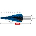 HSS-XE Durablue Coated Step Drill, 4-20mm, CBN Ground, 2 Cutting Edges