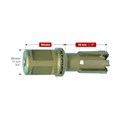 HARDOX / HARTE STÄHLE / SCHIENEN Hartmetall-bestückter Kernbohrer Weldonschaft, Nutzlänge 25 mm, Hardox-Line25 / Rail-Line-25PRO