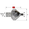 Countersink, 82 Degree,Weldon Shank, 4 x Replaceable Carbide Inserts, Pilots, 2 Cutting Edges